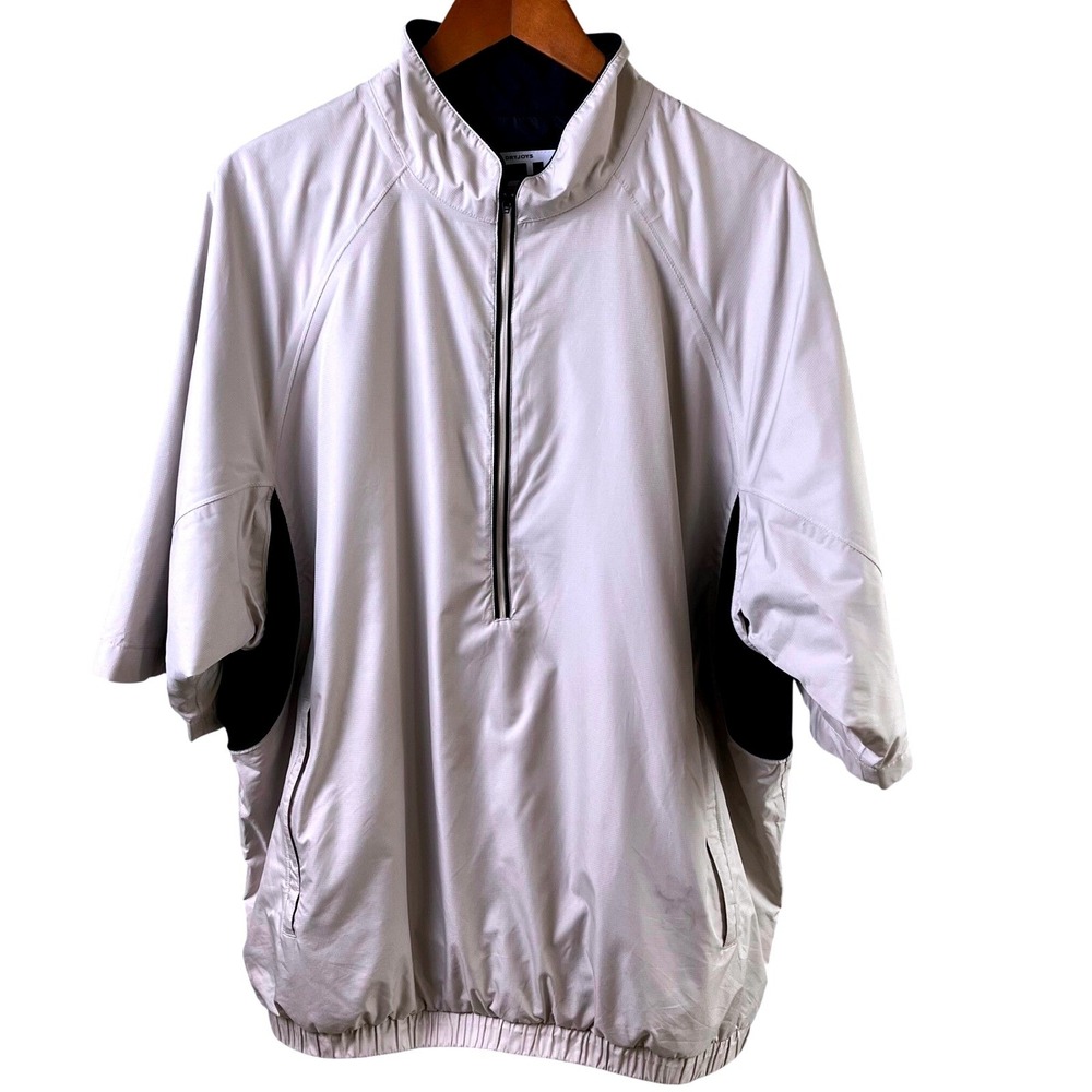 FootJoy Dryjoys Tour Collection 1/2 Zip Pull Over‎ Short Sleeve Golf Jacket XL
